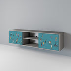 COLLECTIVE STREAM 2-Door TV Stand in Grey Finish