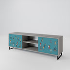 COLLECTIVE STREAM 2-Door TV Stand in Grey Finish