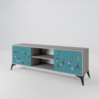 COLLECTIVE STREAM 2-Door TV Stand in Grey Finish