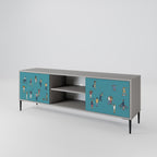 COLLECTIVE STREAM 2-Door TV Stand in Grey Finish