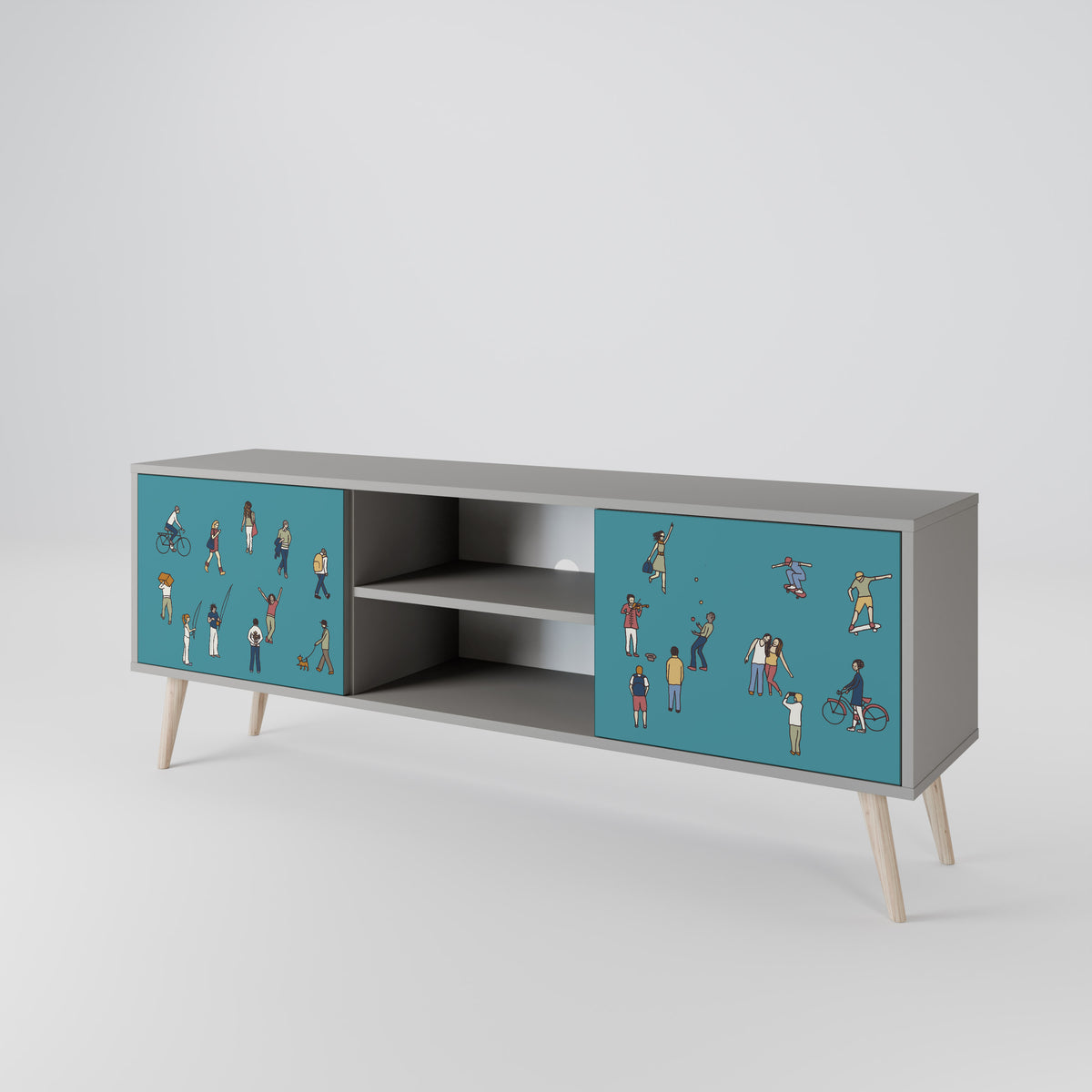 COLLECTIVE STREAM 2-Door TV Cabinet