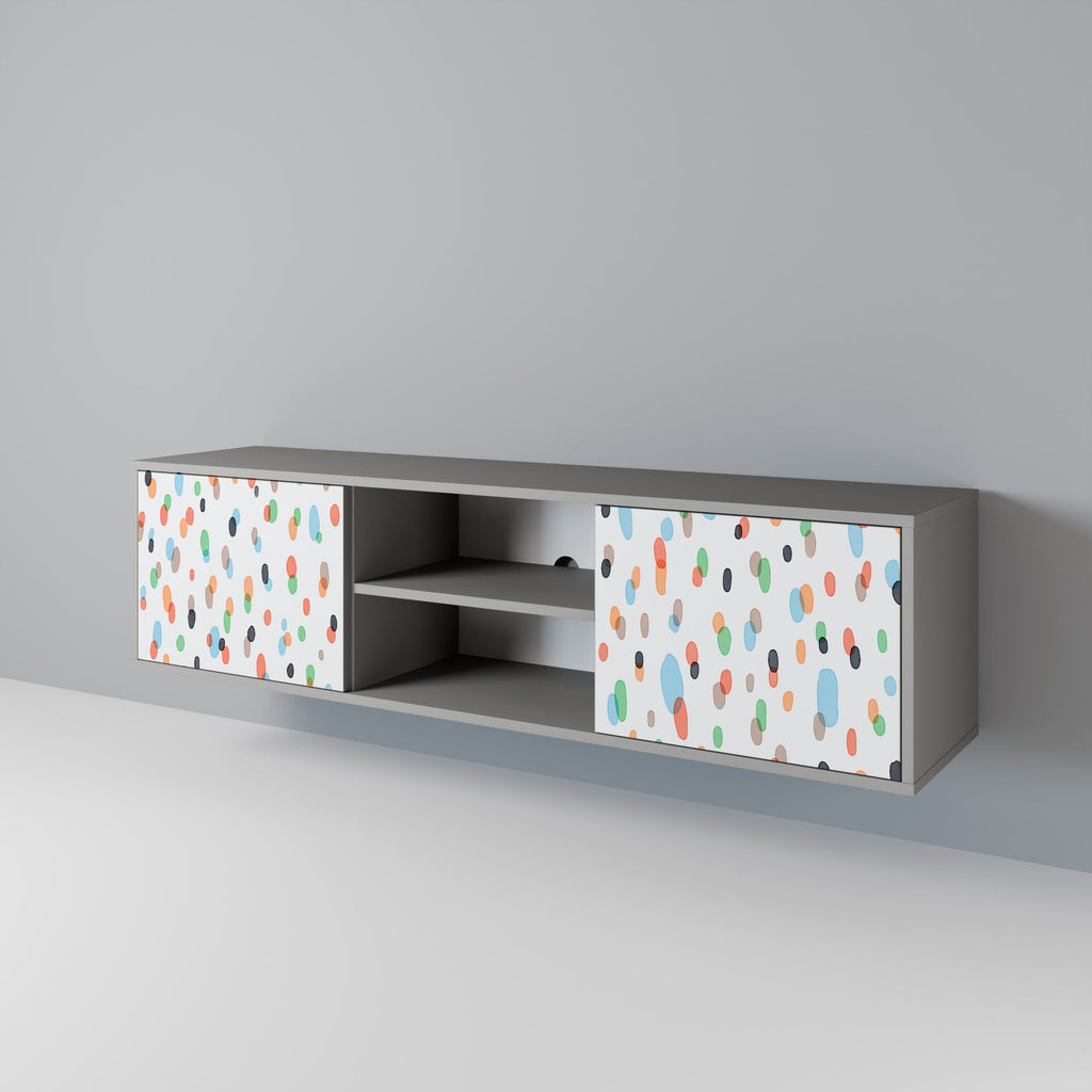 ENERGETIC SPOTS 2-Door TV Stand in Grey Finish