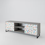 ENERGETIC SPOTS 2-Door TV Stand in Grey Finish
