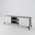 ENERGETIC SPOTS 2-Door TV Stand in Grey Finish
