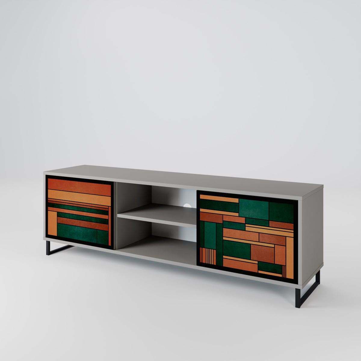 EARTHY FIGURES 2-Door TV Cabinet