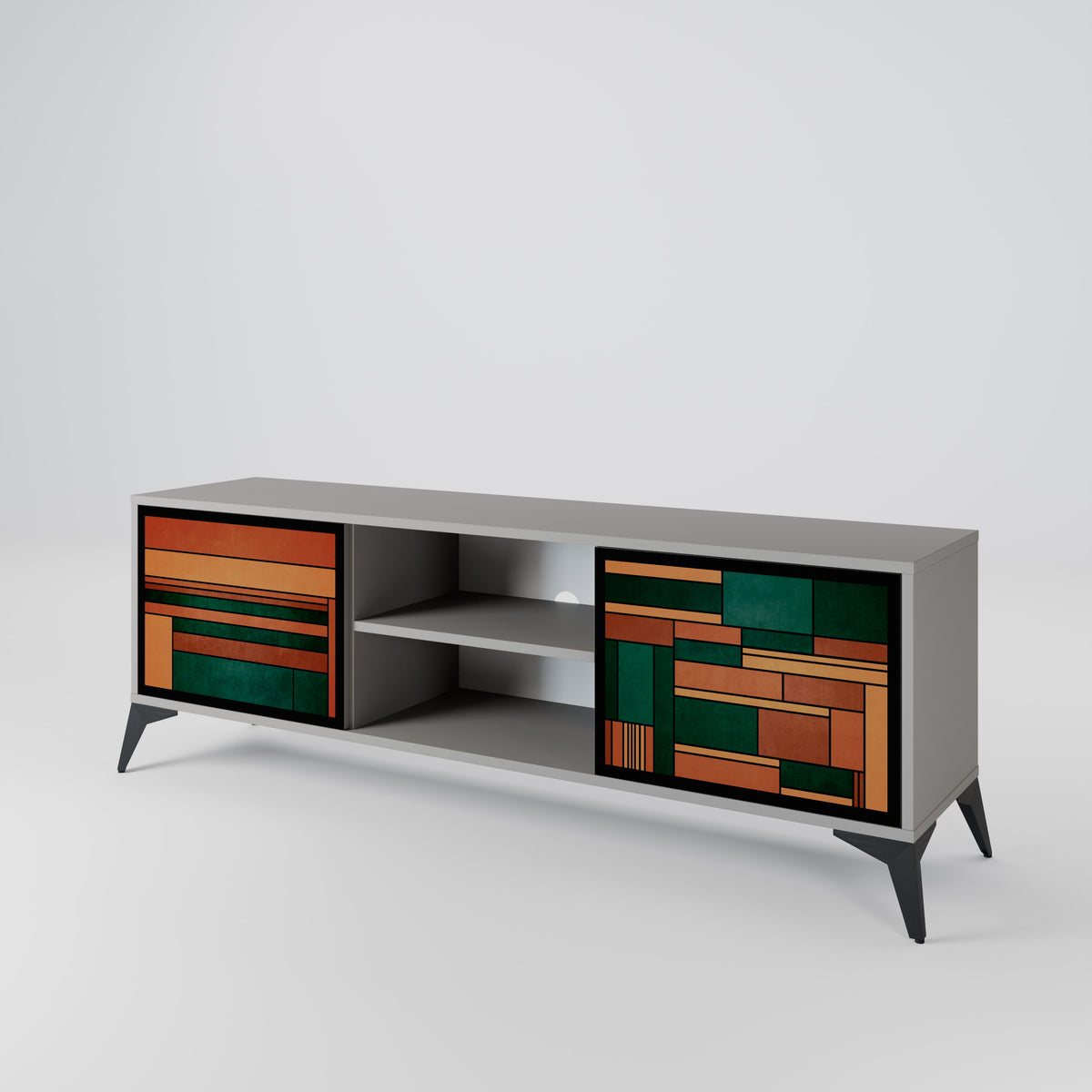 EARTHY FIGURES 2-Door TV Cabinet