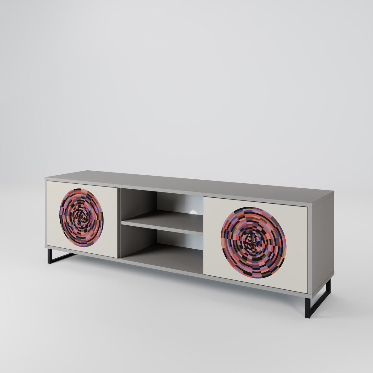 BROWN CIRCLES 2-türiges TV-Lowboard
