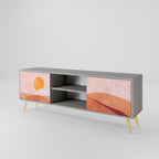 LUMINOUS SUNLIGHT 2-Door TV Stand in Grey Finish