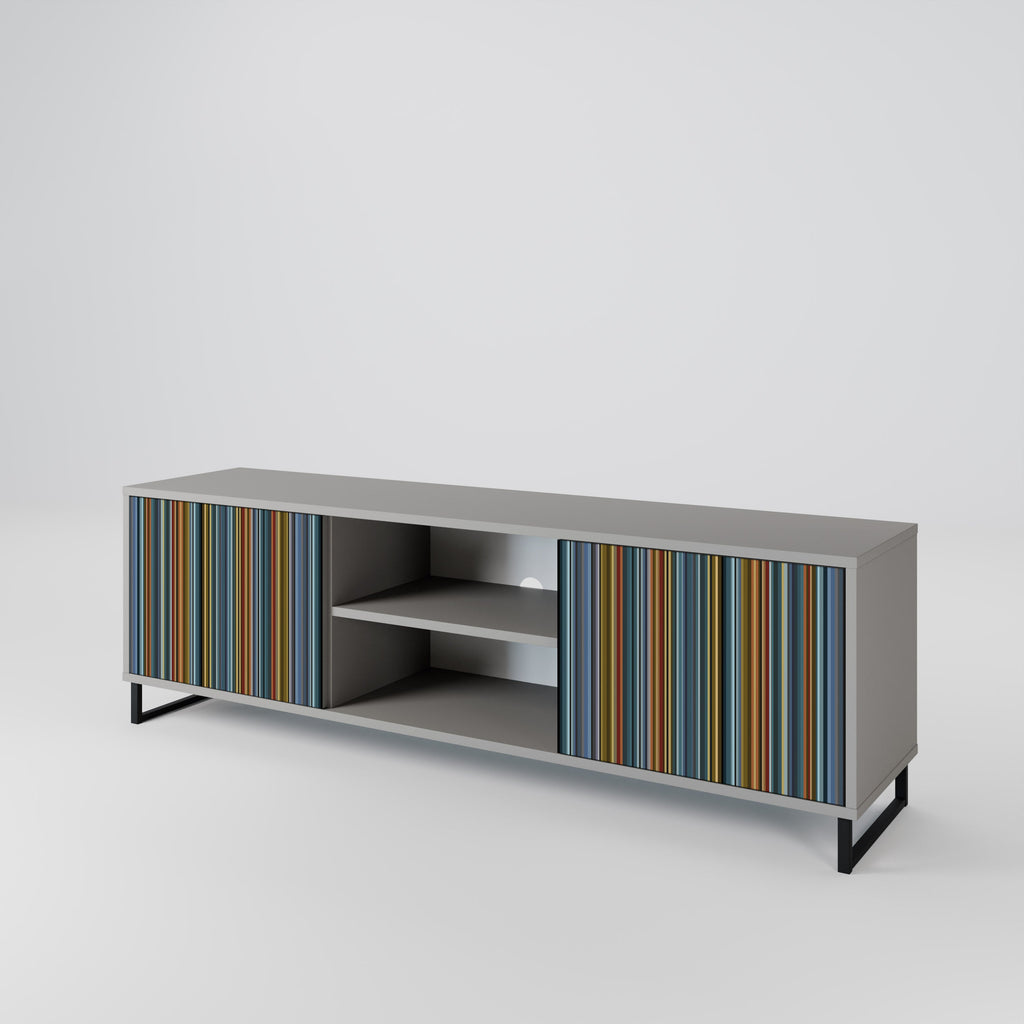 LINEOUT SPECTRUM 2-Door TV Stand in Grey Finish