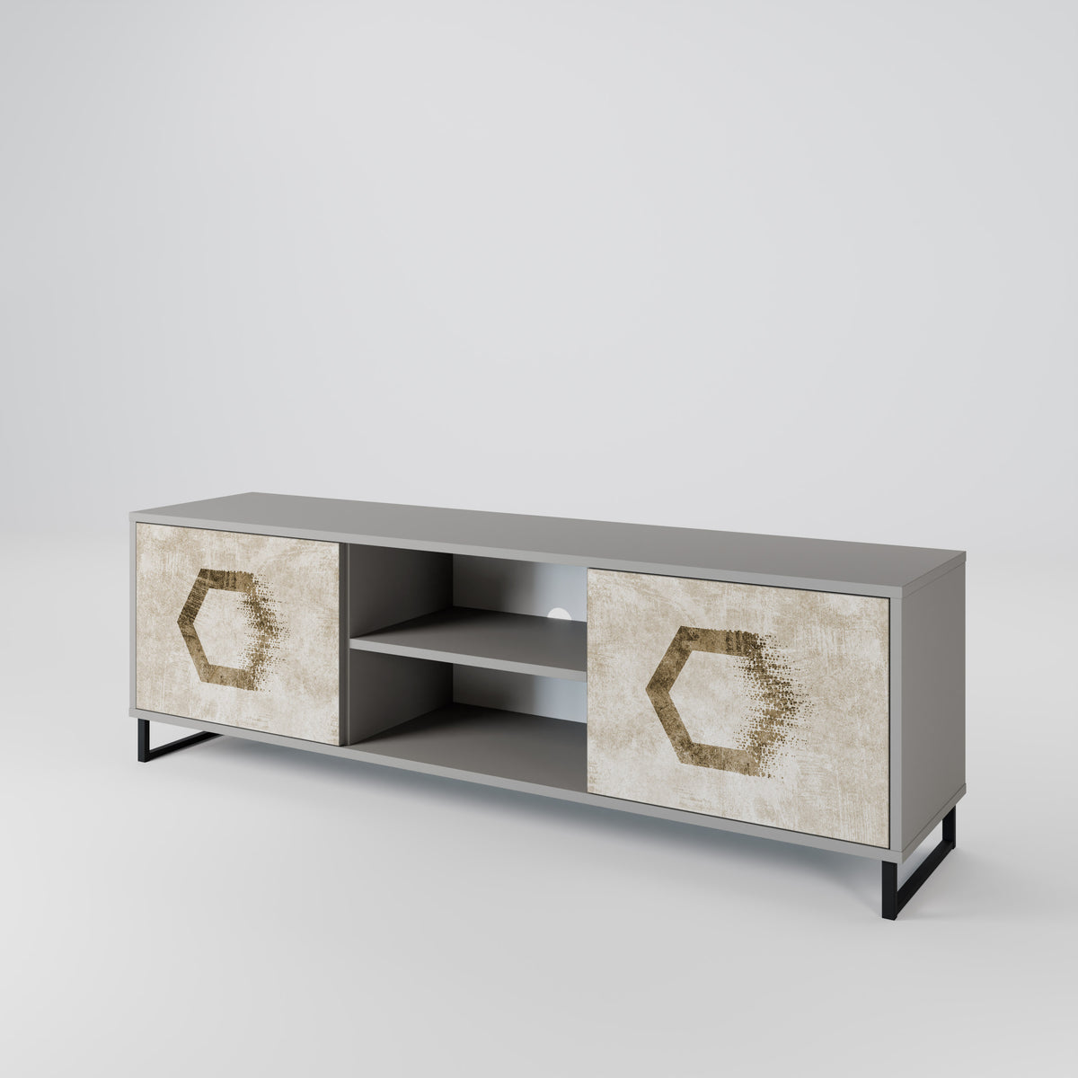 HEXAGONAL SHAPES 2-türiges TV-Lowboard