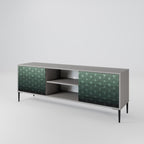 ORNAMENTAL GLIMMER 2-Door TV Stand in Grey Finish