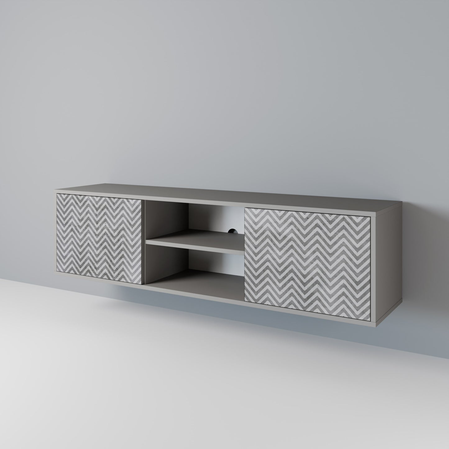 CONCRETE ZIG ZAG 2-türiges TV-Lowboard