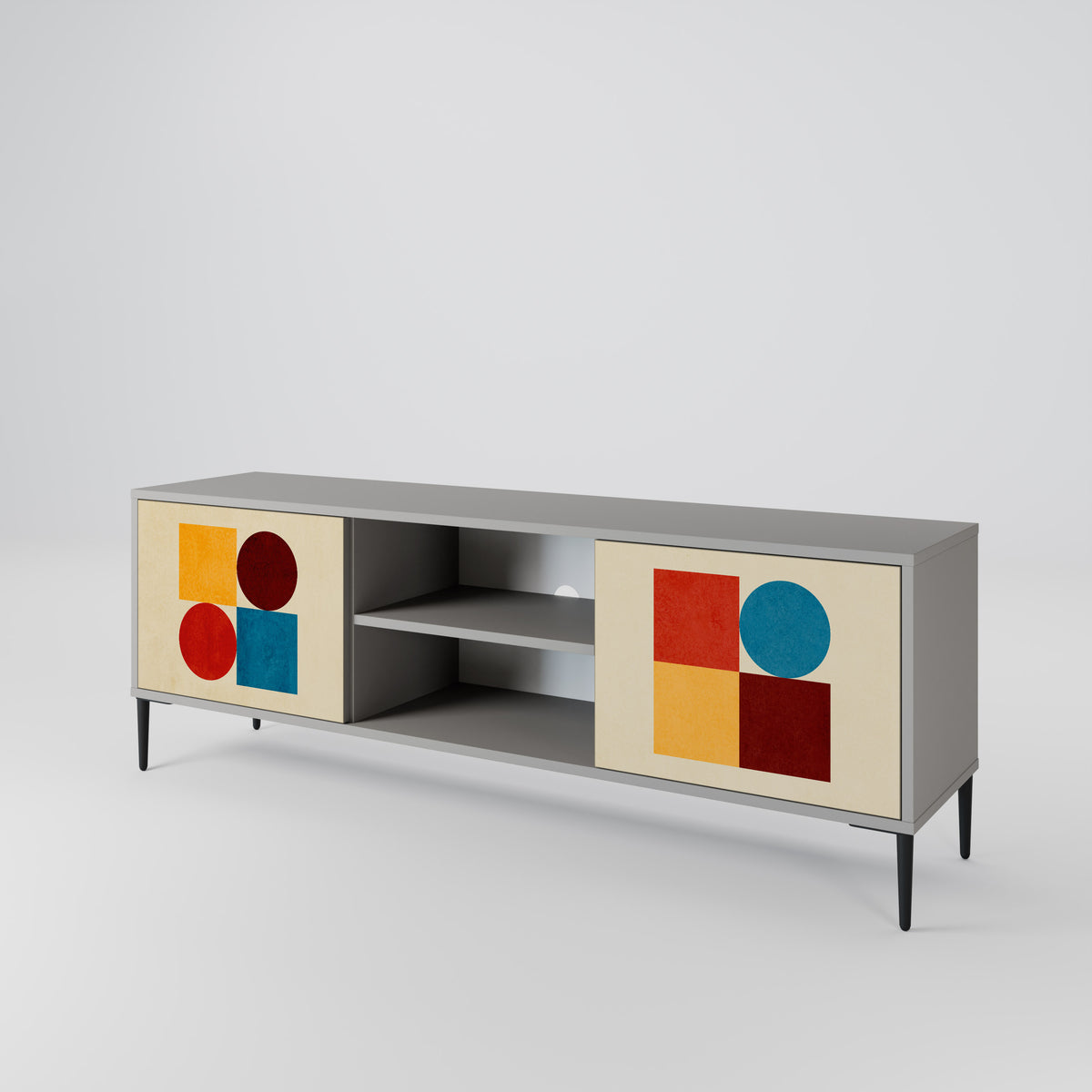 GEOMETRIC PUZZLE 2-türiges TV-Lowboard