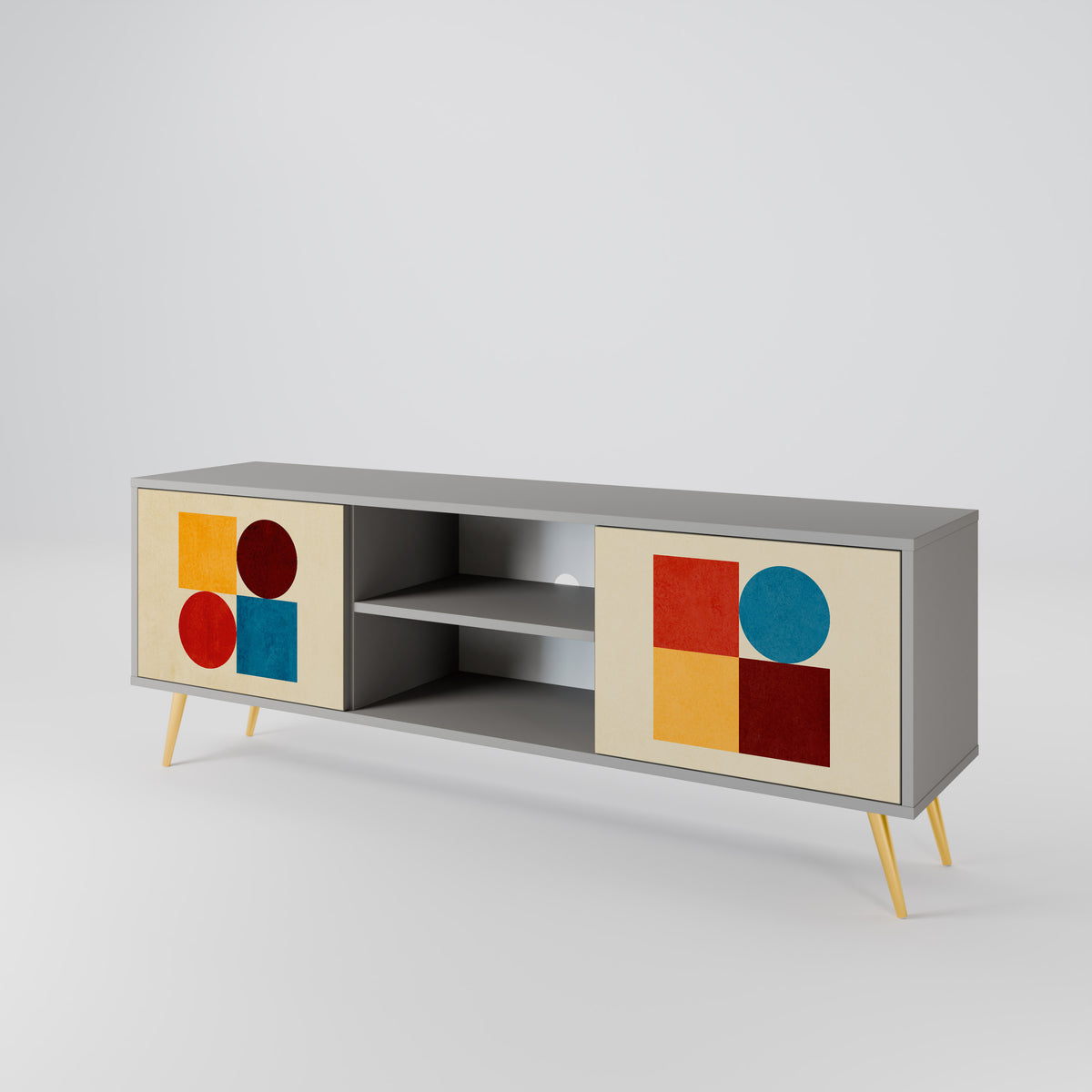 GEOMETRIC PUZZLE 2-türiges TV-Lowboard