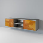 STRENGTHENING RELATION 2-Door TV Stand in Grey Finish