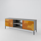 STRENGTHENING RELATION 2-Door TV Stand in Grey Finish