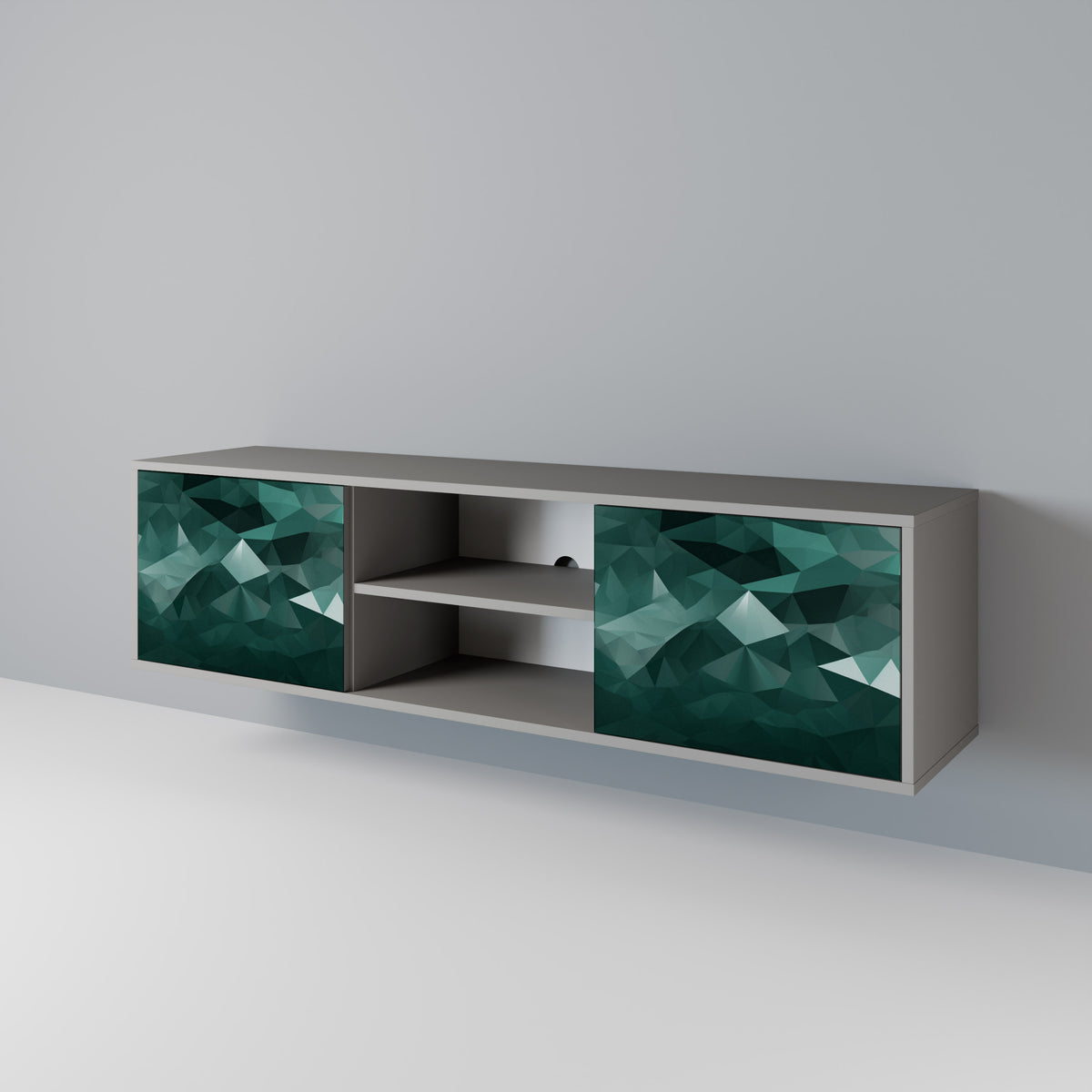 POLYGONAL FLOATING 2-türiges TV-Lowboard