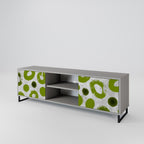 GREEN RHAPSODY 2-Door TV Stand in Grey Finish