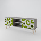 GREEN RHAPSODY 2-Door TV Stand in Grey Finish
