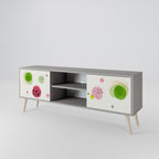 COLORFUL COSMOS 2-Door TV Stand in Grey Finish