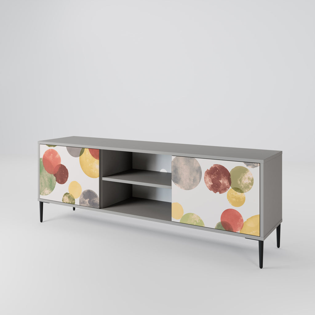 FLEETING HAPPINESS 2-Door TV Stand in Grey Finish