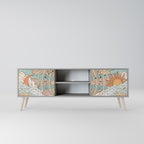 MYSTICAL STRUCTURE 2-Door TV Stand in Grey Finish