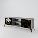 STELLAR CONSTELLATIONS 2-Door TV Stand in Grey Finish