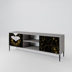 STELLAR CONSTELLATIONS 2-Door TV Stand in Grey Finish