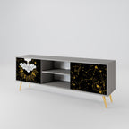 STELLAR CONSTELLATIONS 2-Door TV Stand in Grey Finish