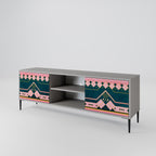 ROYAL COMPOSITION 2-Door TV Stand in Grey Finish