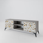 PIECES OF TOMORROW 2-Door TV Stand in Grey Finish
