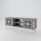 MONOCHROME NEXUS 2-Door TV Stand in Grey Finish