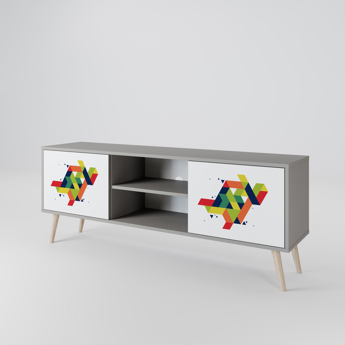 FUTURE SIGN 2-Door TV Cabinet