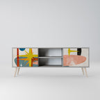 INTERSTELLAR VIBES 2-Door TV Stand in Grey Finish