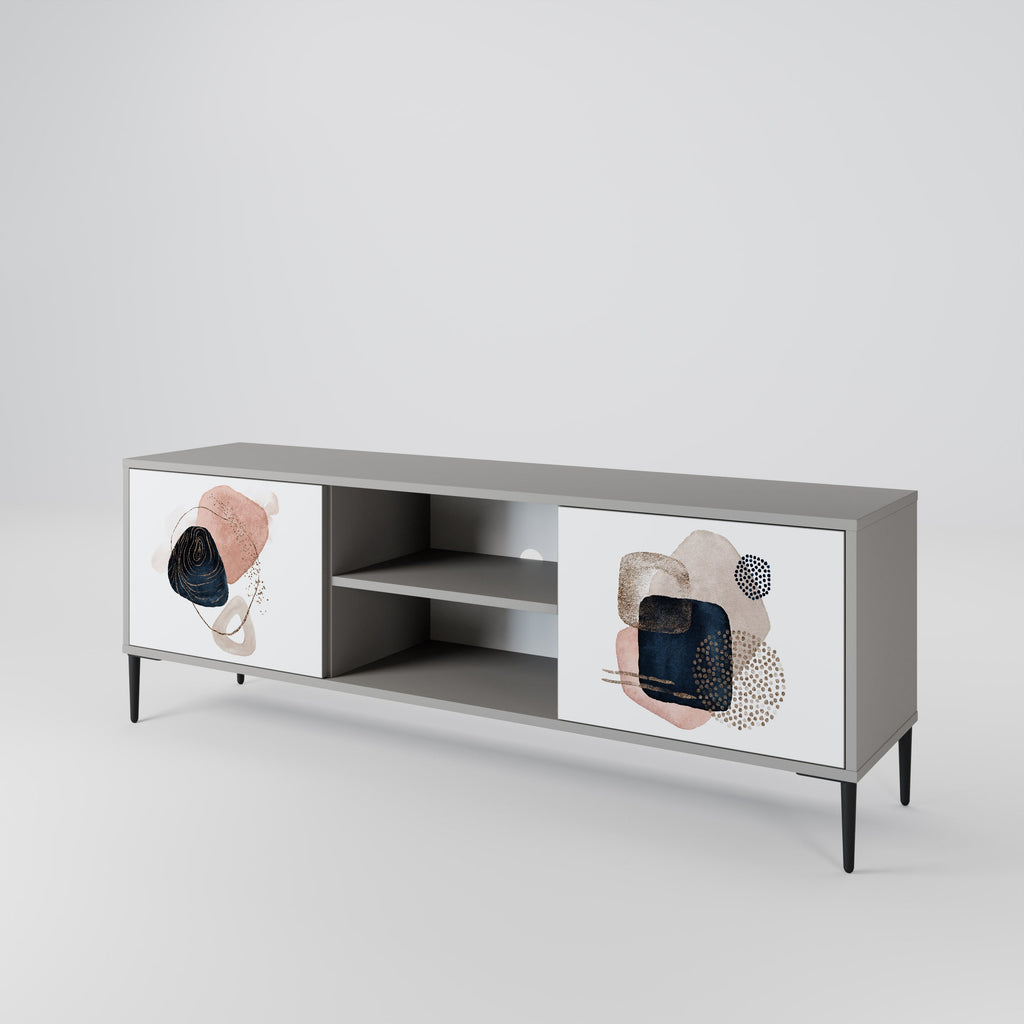 COLORFUL SHAPES TV-Lowboard mit 2 Türen in Grau
