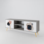 COLORFUL SHAPES TV-Lowboard mit 2 Türen in Grau
