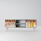 COLORFUL STRINGS TV-Lowboard mit 2 Türen in Grau