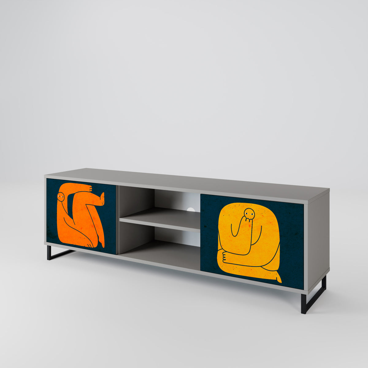 TOGETHER BUT SEPARATELY 2-türiges TV-Lowboard