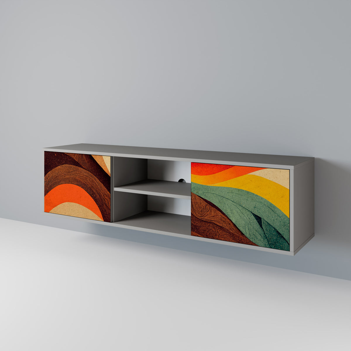 COLORFUL STRANDS 2-Door TV Cabinet