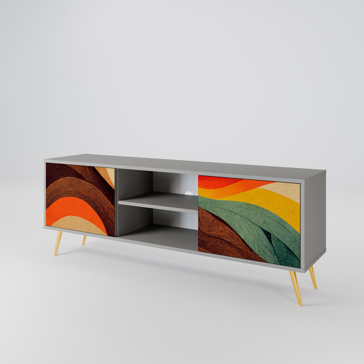 COLORFUL STRANDS 2-Door TV Cabinet