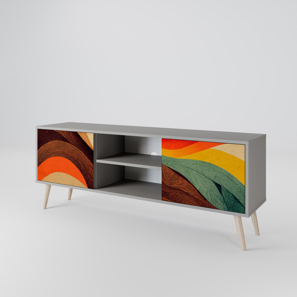 COLORFUL STRANDS 2-Door TV Cabinet