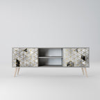 ASHEN ARIA TV-Lowboard mit 2 Türen in Grau