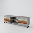 PECULIAR TRAIL 2-Door TV Stand in Grey Finish