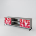 KALEIDOSCOPIC CUBISM 2-Door TV Stand in Grey Finish