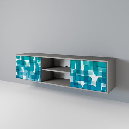 TURQUOISE RECTANGLES 2-türiges TV-Lowboard