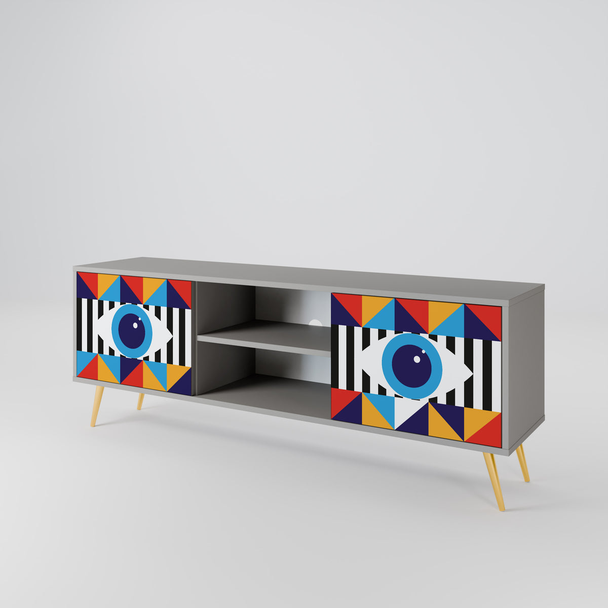ABSTRACTION AND GEOMETRY 2-türiges TV-Lowboard