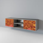 FLOATING THOUGHTS 2-Door TV Stand in Grey Finish