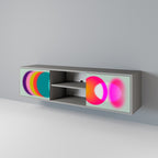 SYMPHONY OF COLORS TV-Lowboard mit 2 Türen in Grau