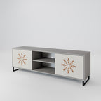DAILY HARMONY 2-Door TV Stand in Grey Finish