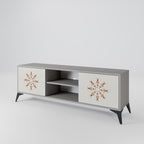 DAILY HARMONY 2-Door TV Stand in Grey Finish